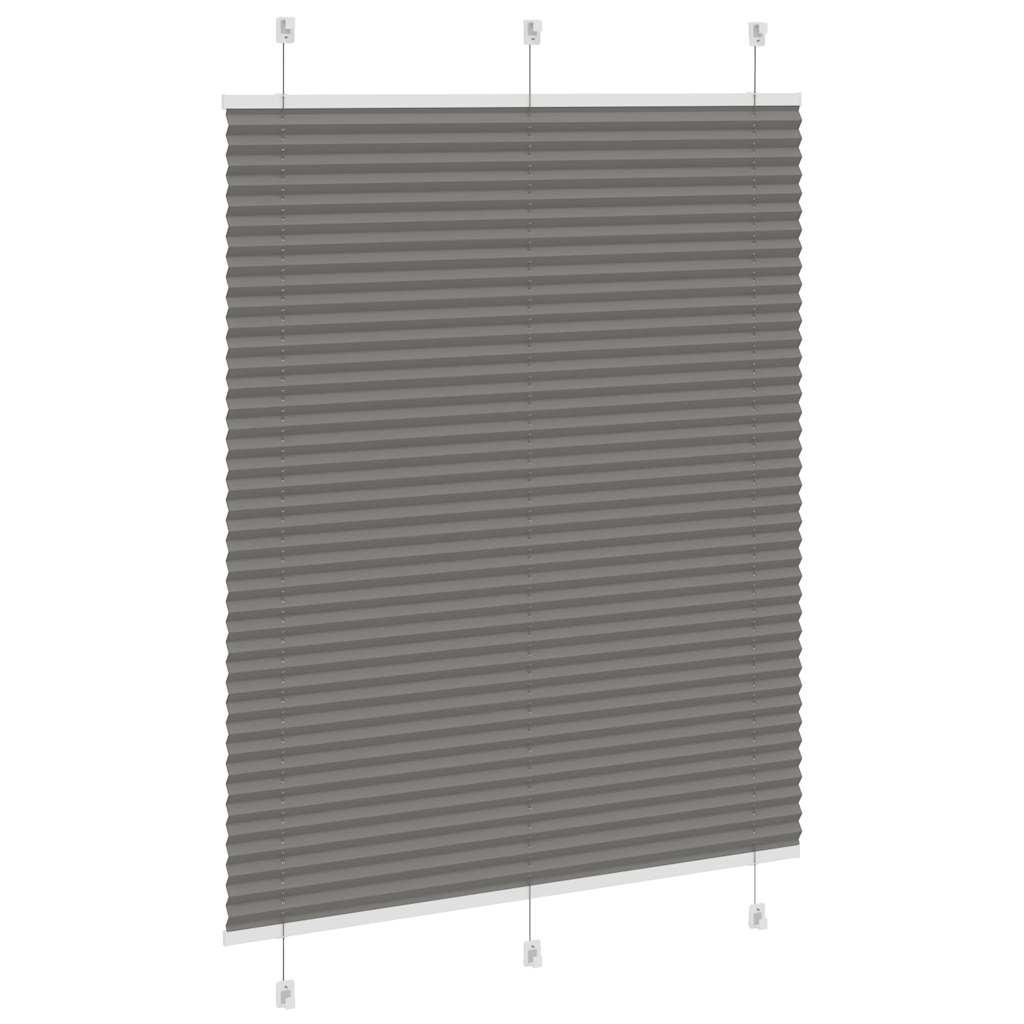 vidaXL Πλισέ περσίδα Ανθρακί 105x100 cm Πλάτος υφάσματος 104,4 cm