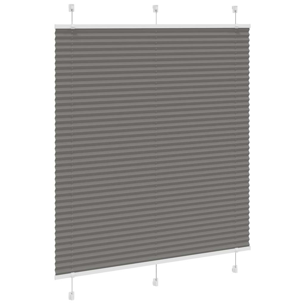 vidaXL Πλισέ περσίδα Ανθρακί 115x100 cm Πλάτος υφάσματος 114,4 cm