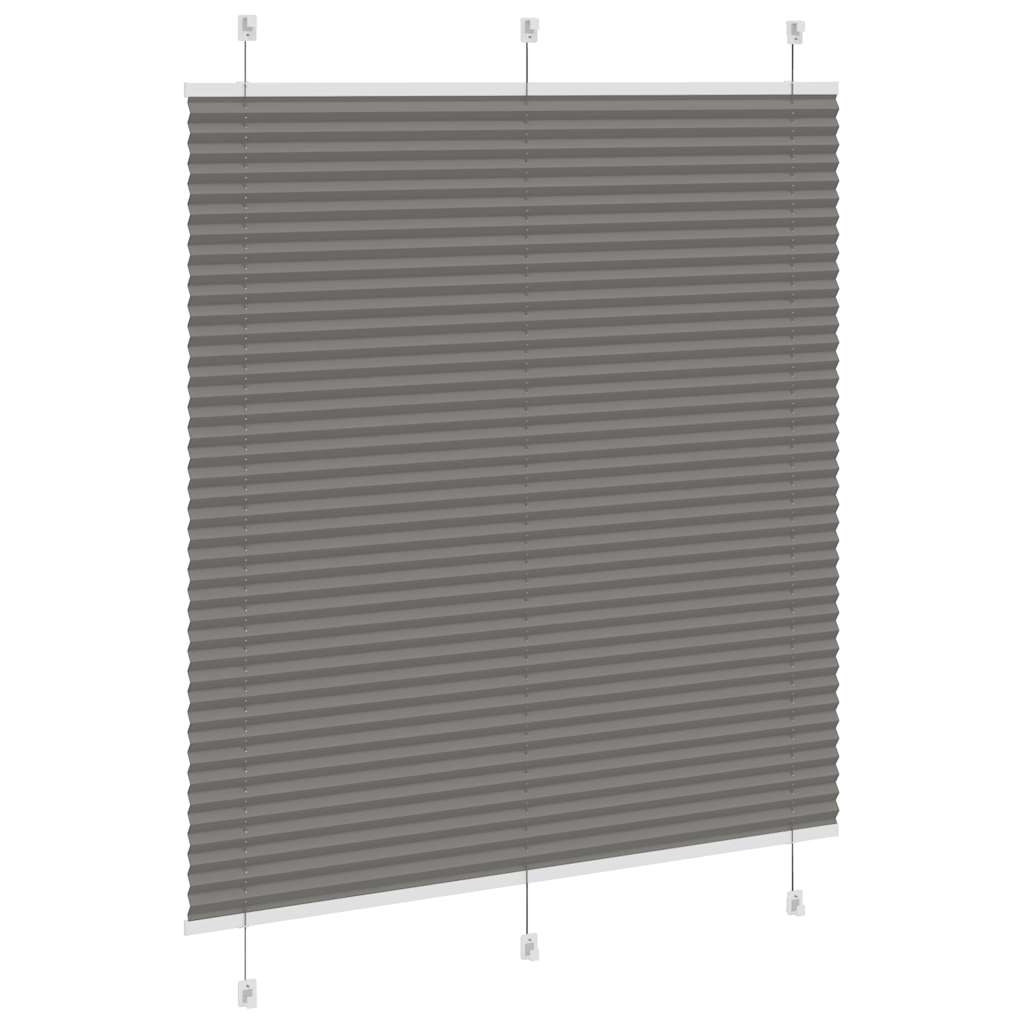 vidaXL Πλισέ περσίδα Ανθρακί 115x100 cm Πλάτος υφάσματος 114,4 cm