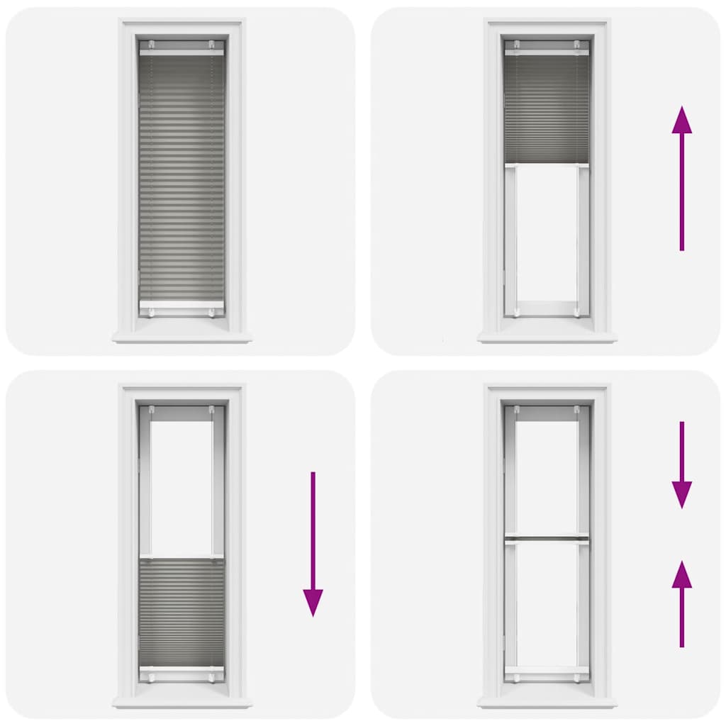 vidaXL Πλισέ περσίδα Ανθρακί 45x150 cm Πλάτος υφάσματος 44,4 cm