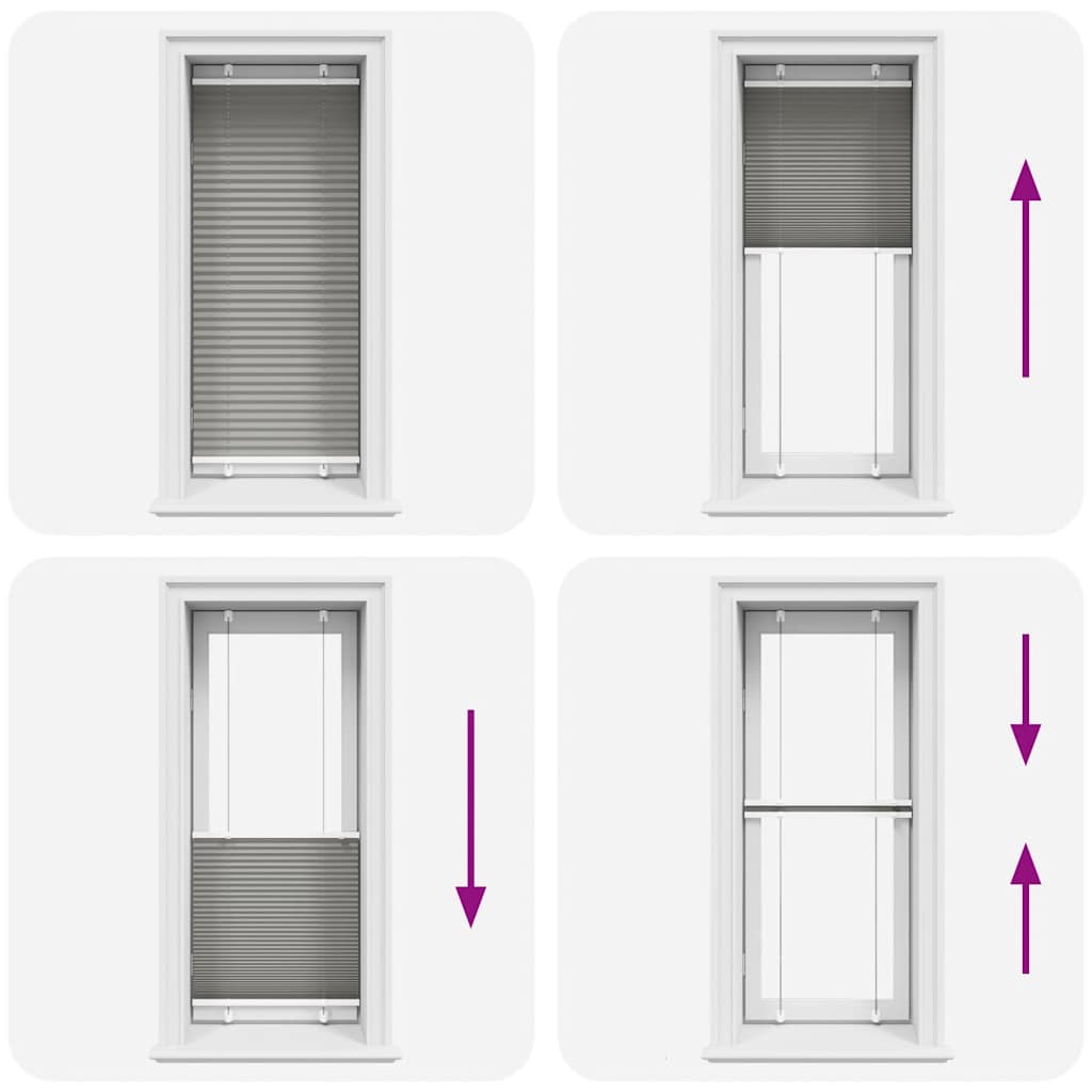 vidaXL Πλισέ περσίδα Ανθρακί 65x150 cm Πλάτος υφάσματος 64,4 cm