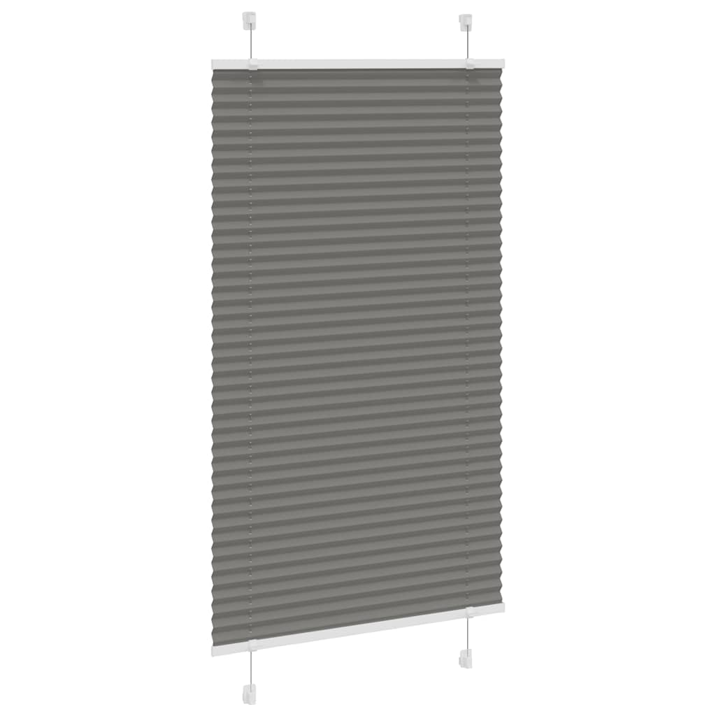 vidaXL Πλισέ περσίδα Ανθρακί 75x150 cm Πλάτος υφάσματος 74,4 cm