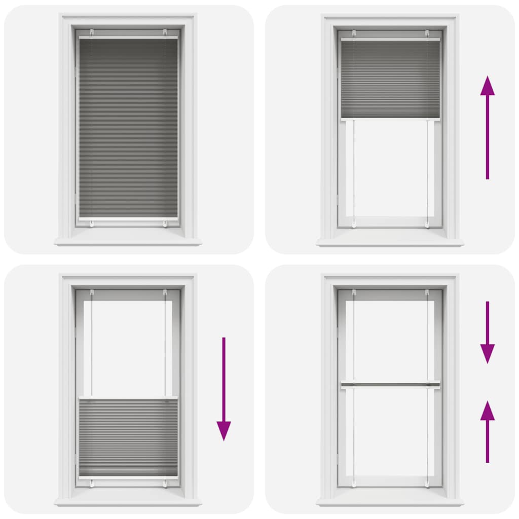 vidaXL Πλισέ περσίδα Ανθρακί 75x150 cm Πλάτος υφάσματος 74,4 cm