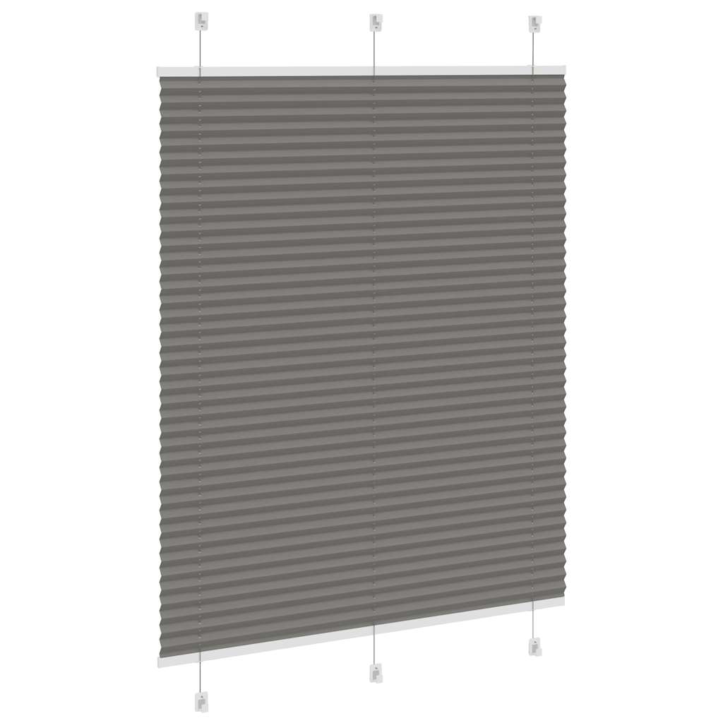 vidaXL Πλισέ περσίδα Ανθρακί 105x150 cm Πλάτος υφάσματος 104,4 cm
