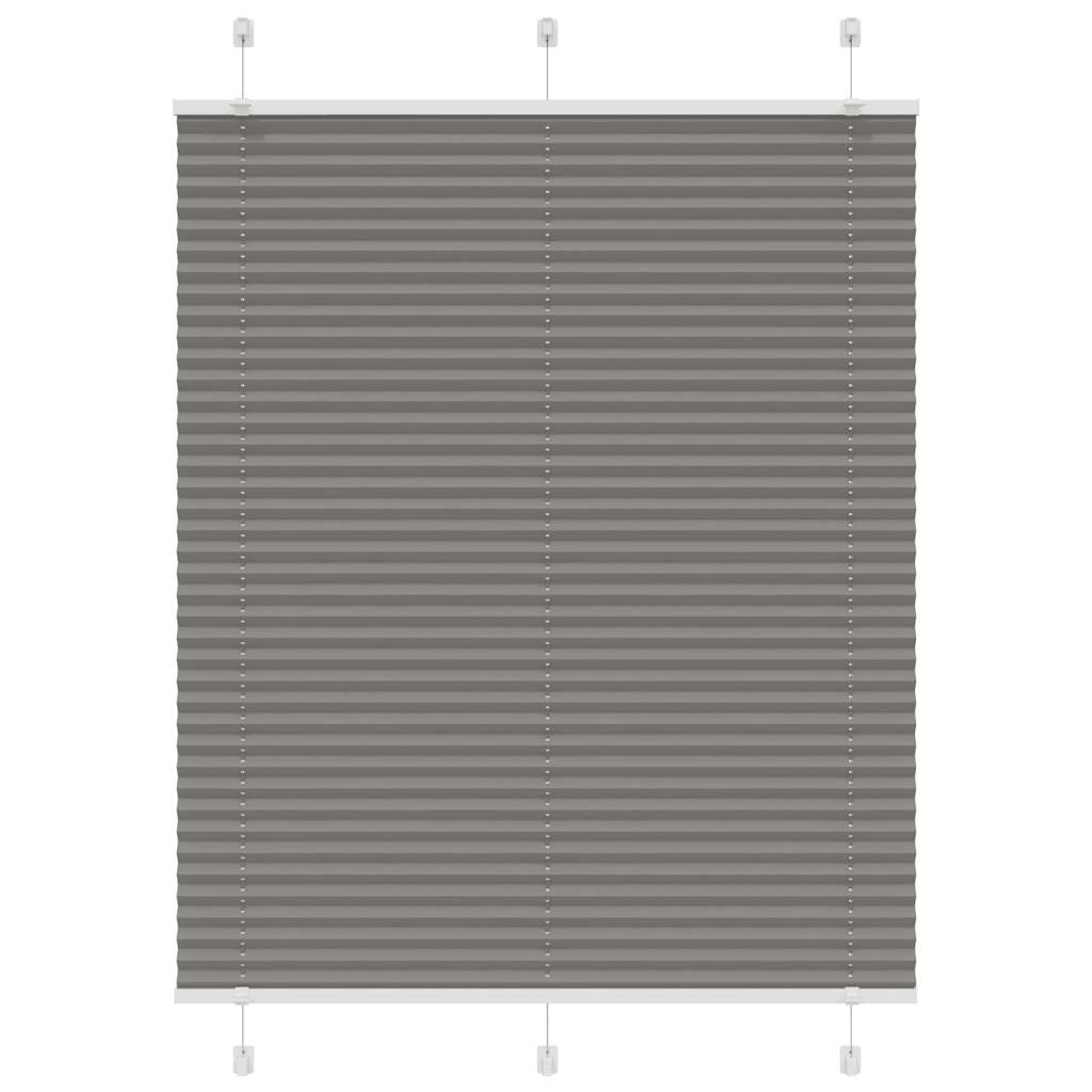 vidaXL Πλισέ περσίδα Ανθρακί 110x150 cm Πλάτος υφάσματος 109,4 cm