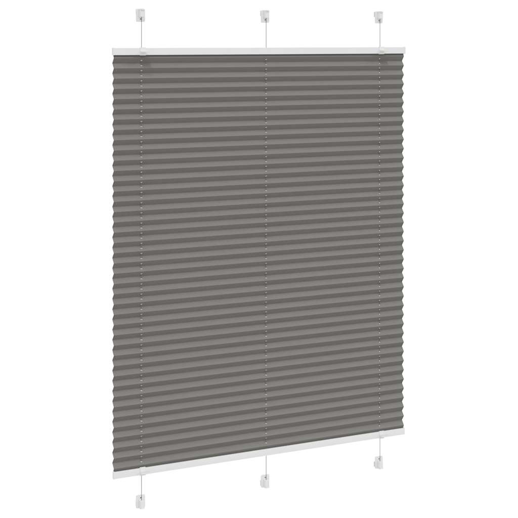 vidaXL Πλισέ περσίδα Ανθρακί 110x150 cm Πλάτος υφάσματος 109,4 cm