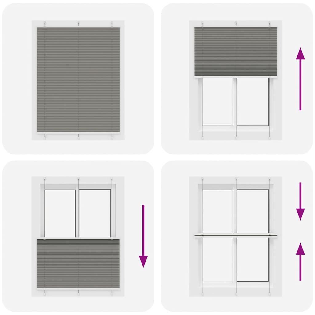 vidaXL Πλισέ περσίδα Ανθρακί 110x150 cm Πλάτος υφάσματος 109,4 cm