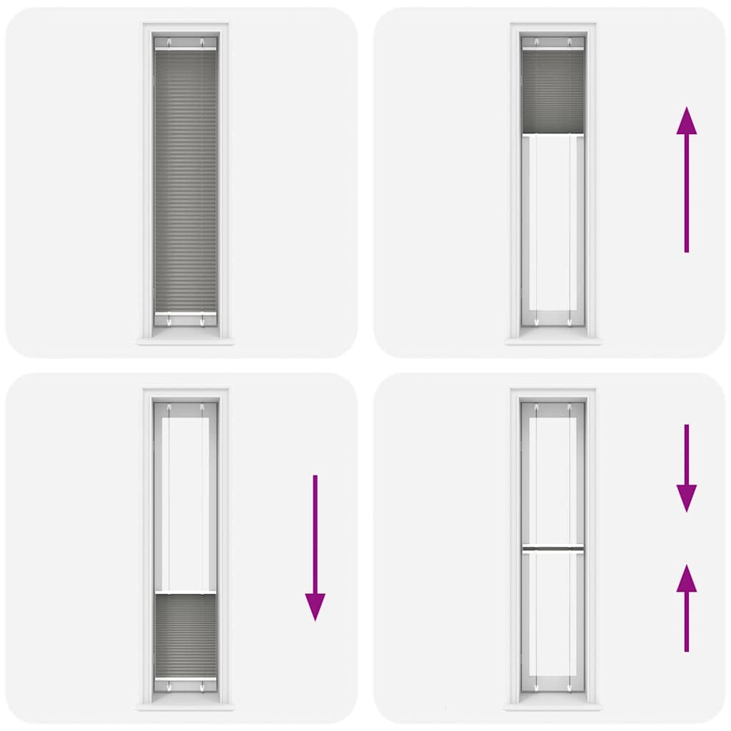 vidaXL Πλισέ περσίδα Ανθρακί 40x200 cm Πλάτος υφάσματος 39,4 cm