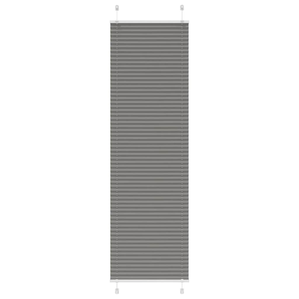 vidaXL Πλισέ περσίδα Ανθρακί 55x200 cm Πλάτος υφάσματος 54,4 cm