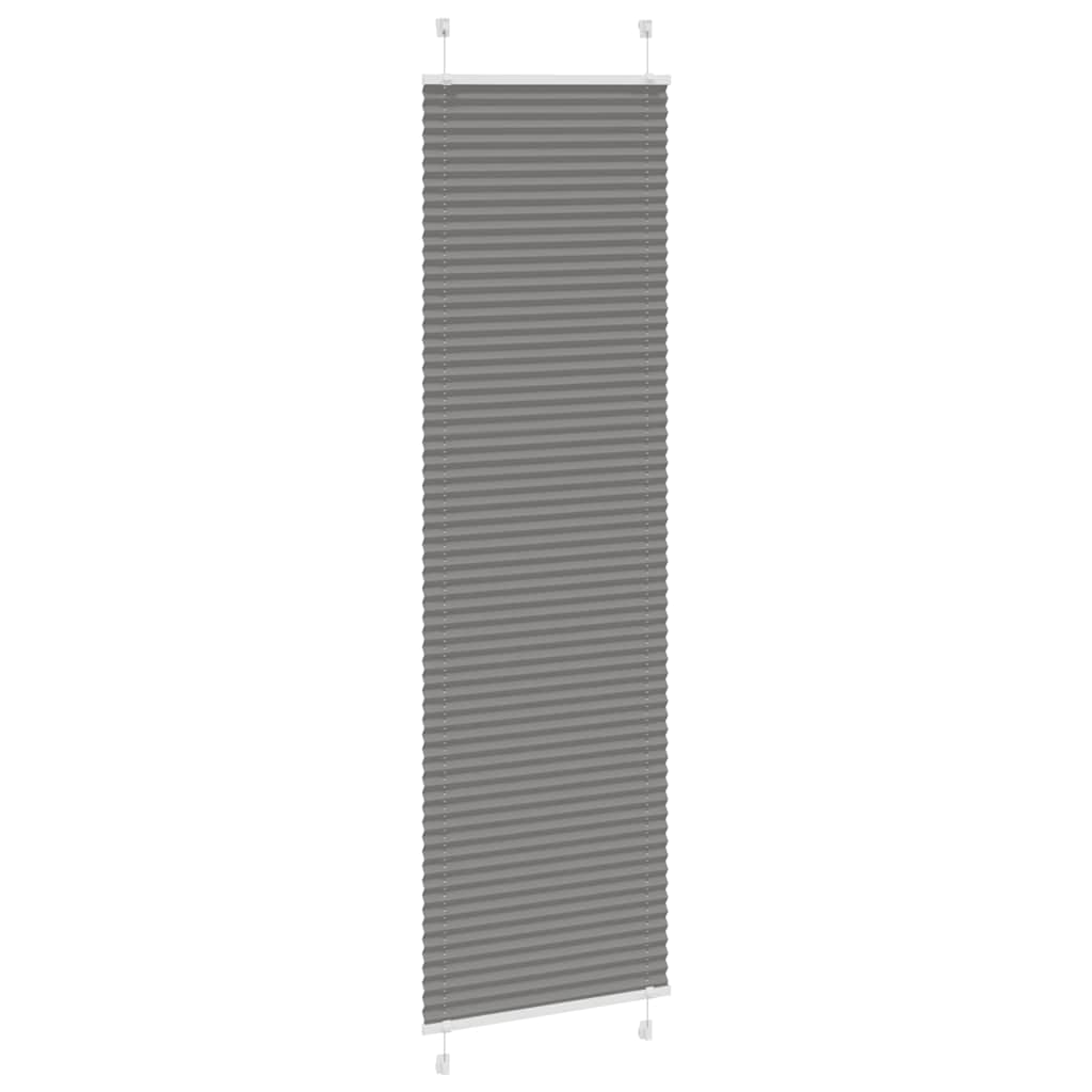 vidaXL Πλισέ περσίδα Ανθρακί 55x200 cm Πλάτος υφάσματος 54,4 cm