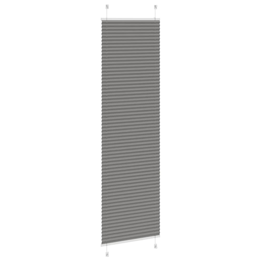 vidaXL Πλισέ περσίδα Ανθρακί 55x200 cm Πλάτος υφάσματος 54,4 cm