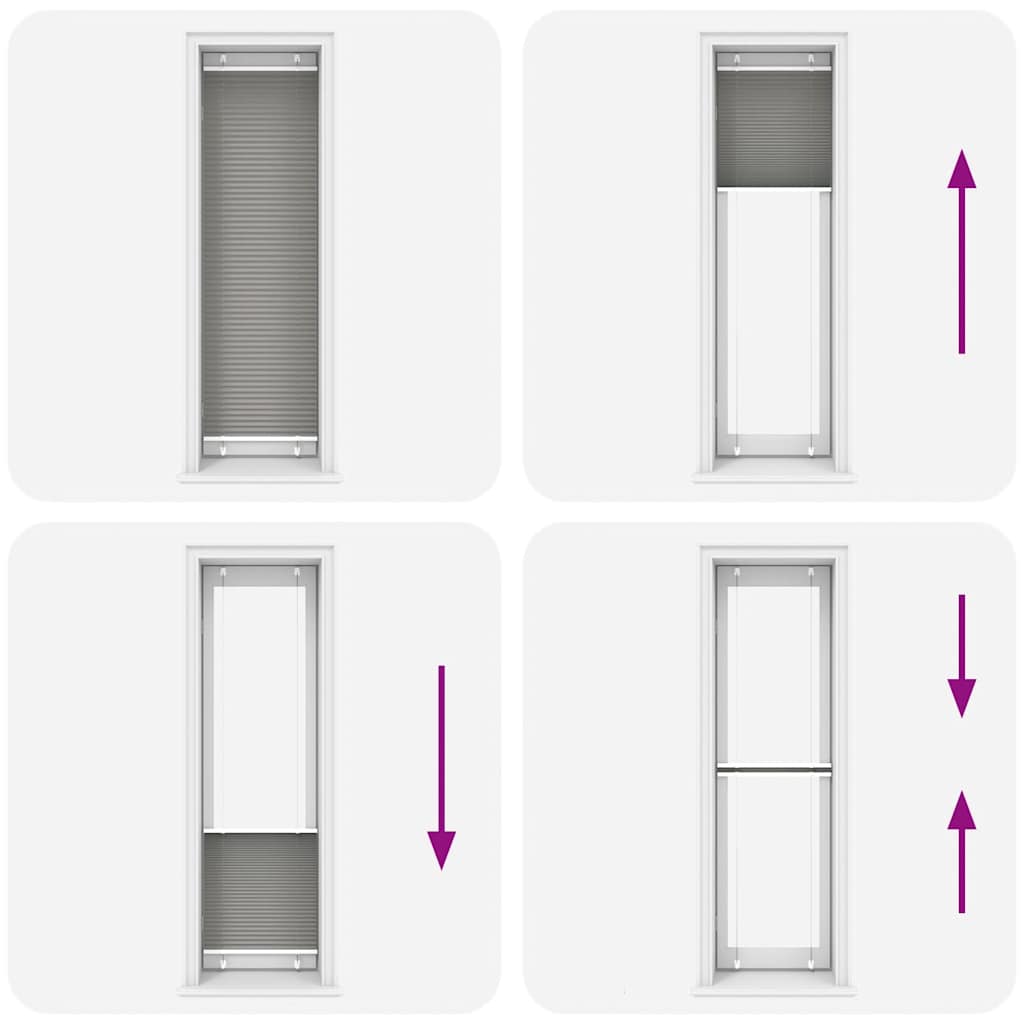 vidaXL Πλισέ περσίδα Ανθρακί 55x200 cm Πλάτος υφάσματος 54,4 cm