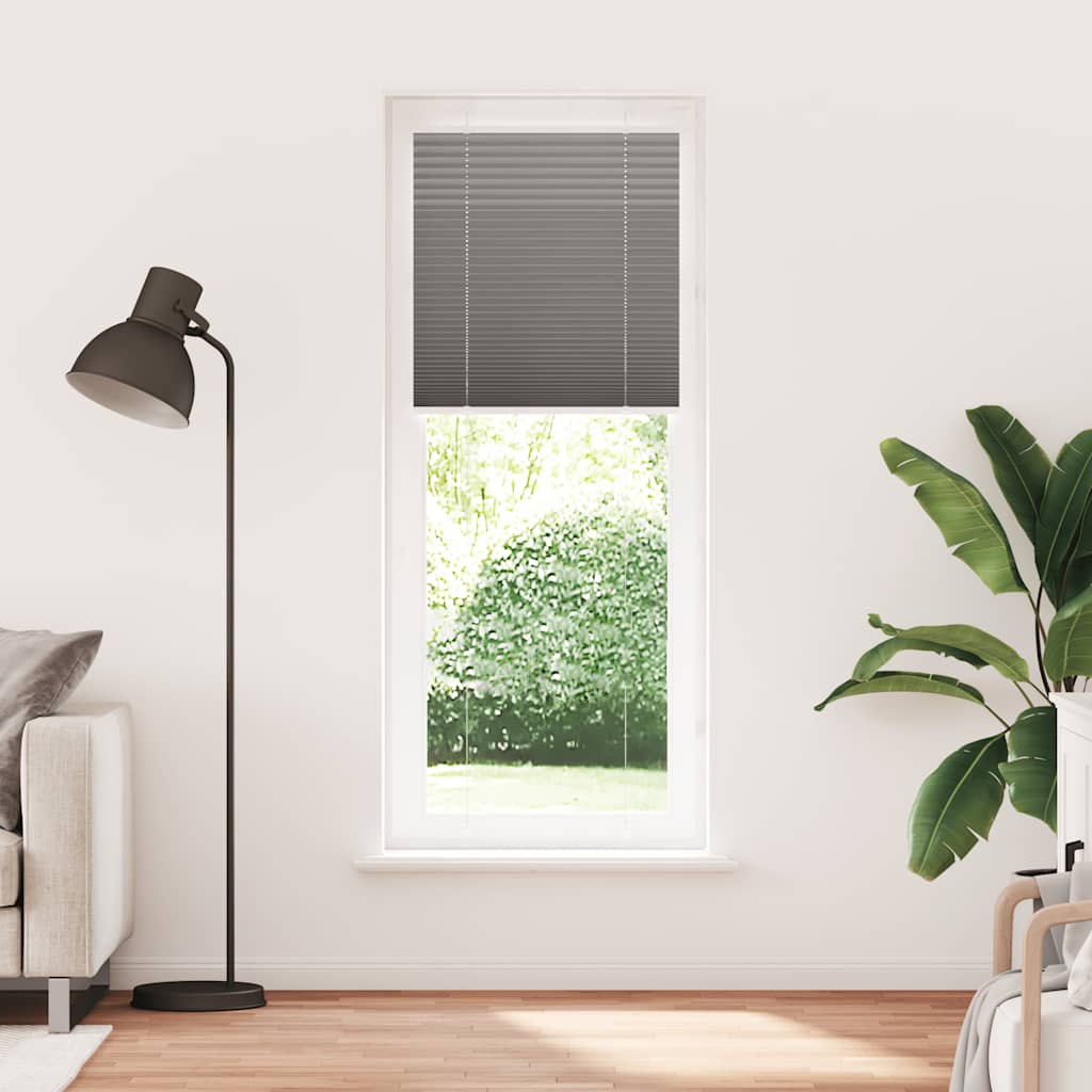 vidaXL Πλισέ περσίδα Ανθρακί 75x200 cm Πλάτος υφάσματος 74,4 cm