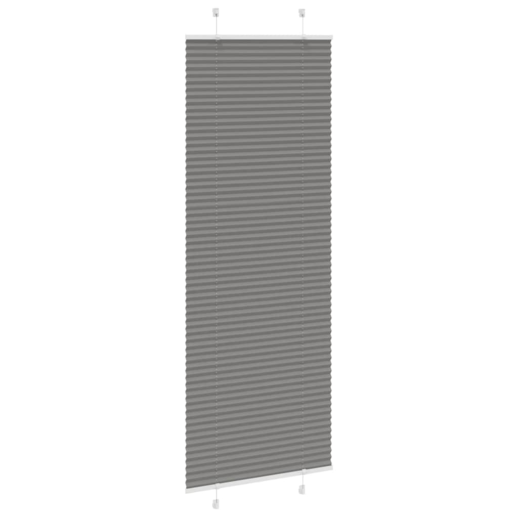 vidaXL Πλισέ περσίδα Ανθρακί 75x200 cm Πλάτος υφάσματος 74,4 cm
