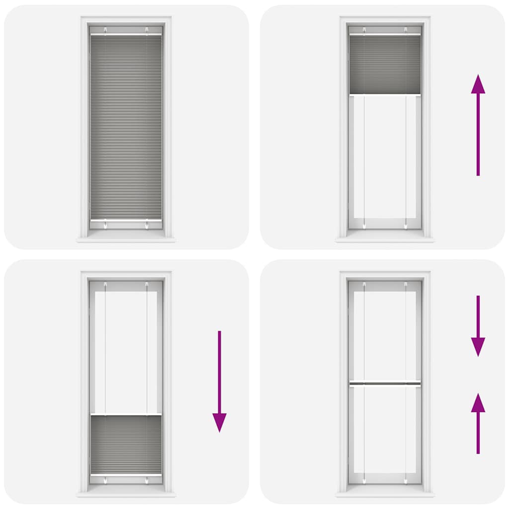 vidaXL Πλισέ περσίδα Ανθρακί 75x200 cm Πλάτος υφάσματος 74,4 cm