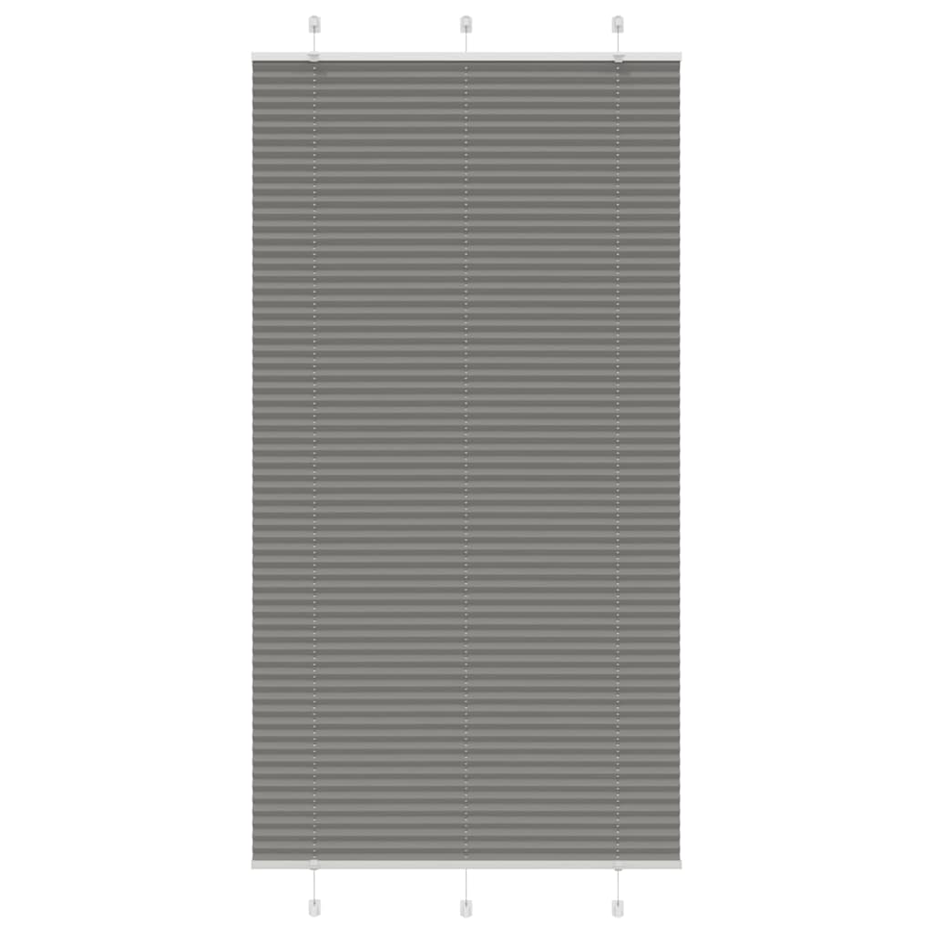 vidaXL Πλισέ περσίδα Ανθρακί 105x200 cm Πλάτος υφάσματος 104,4 cm