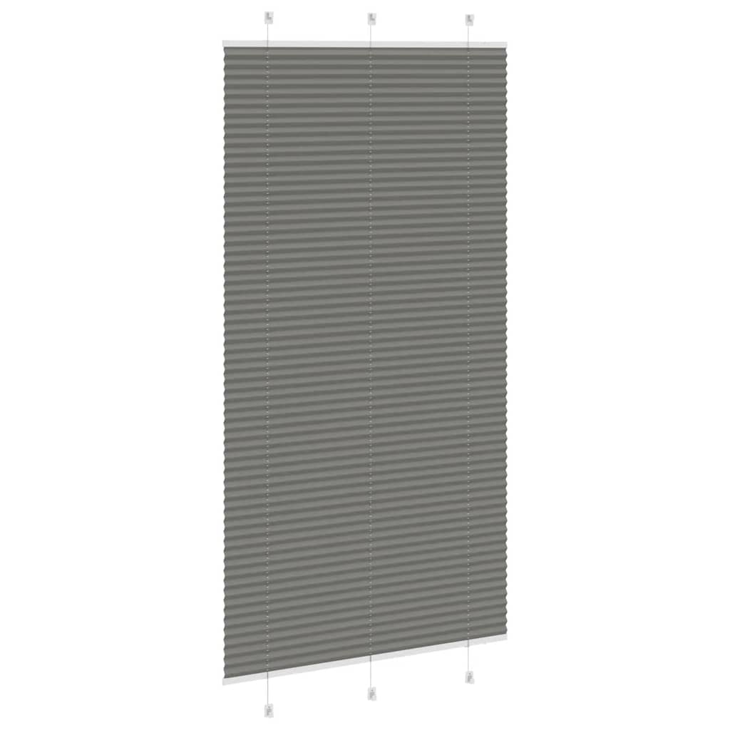 vidaXL Πλισέ περσίδα Ανθρακί 105x200 cm Πλάτος υφάσματος 104,4 cm