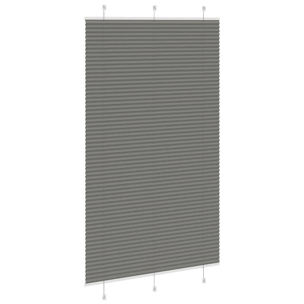 vidaXL Πλισέ περσίδα Ανθρακί 120x200 cm Πλάτος υφάσματος 119,4 cm