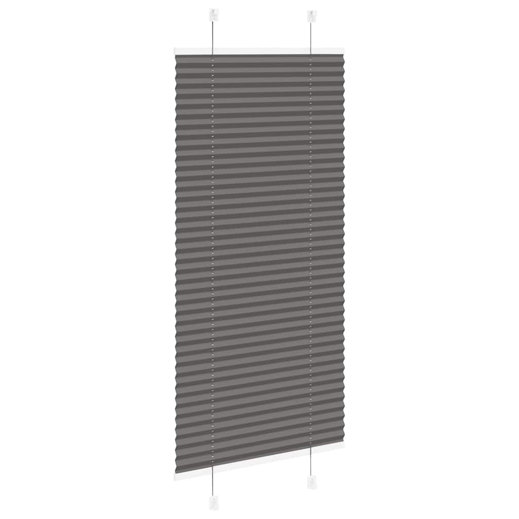 vidaXL Πλισέ περσίδα Μαύρο 55x100 cm Πλάτος υφάσματος 54,4 cm