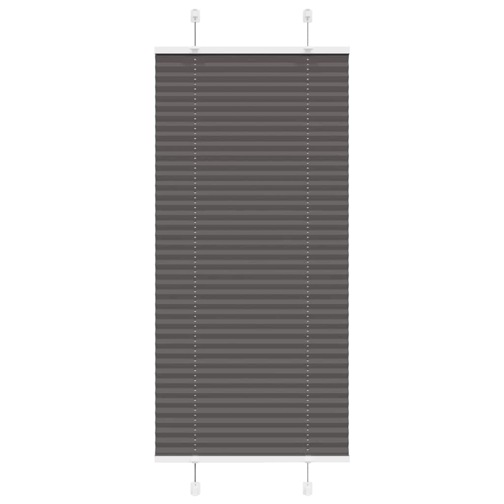 vidaXL Πλισέ περσίδα Μαύρο 60x100 cm Πλάτος υφάσματος 59,4 cm