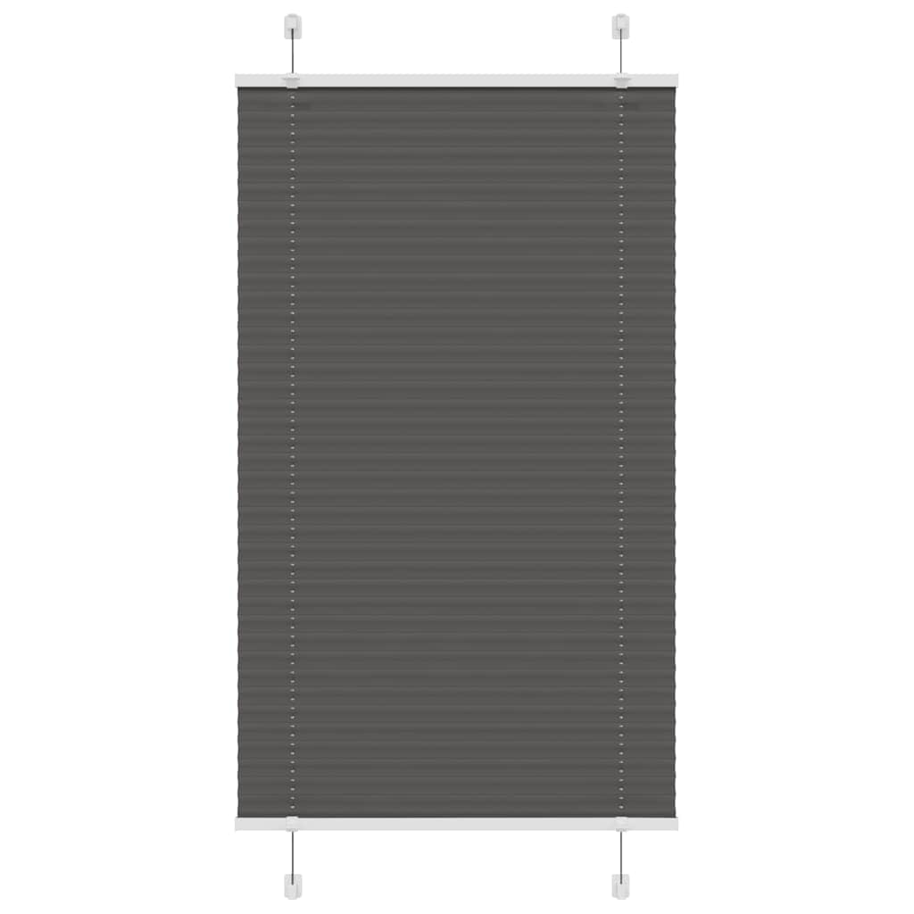 vidaXL Πλισέ περσίδα Μαύρο 70x100 cm Πλάτος υφάσματος 69,4 cm