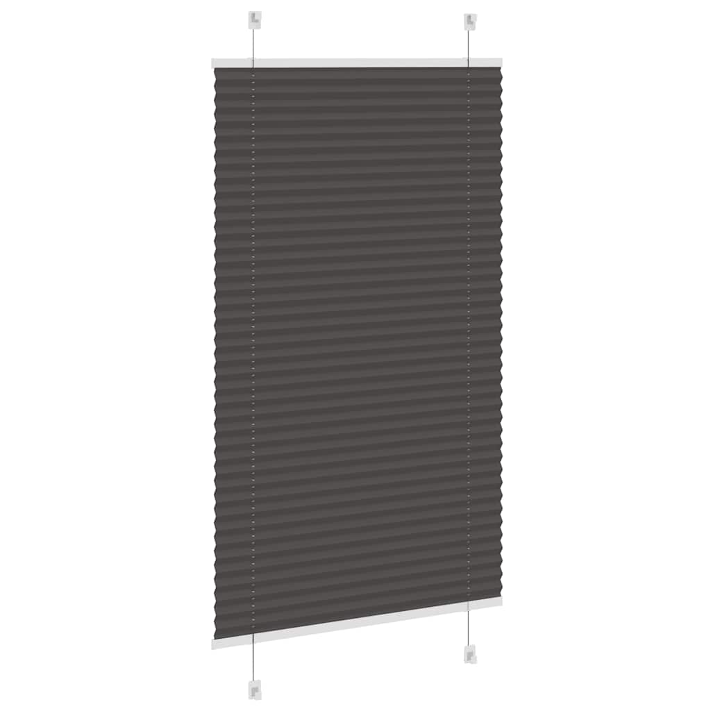 vidaXL Πλισέ περσίδα Μαύρο 70x100 cm Πλάτος υφάσματος 69,4 cm