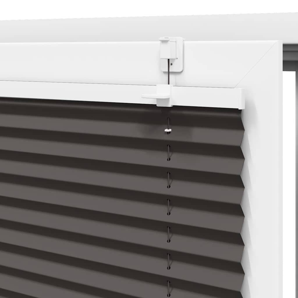 vidaXL Πλισέ περσίδα Μαύρο 85x100 cm Πλάτος υφάσματος 84,4 cm