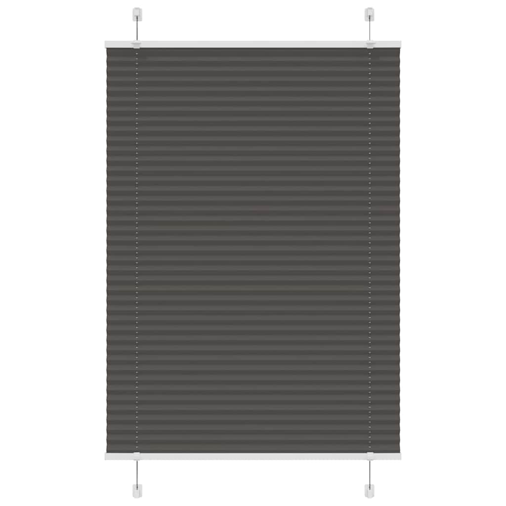 vidaXL Πλισέ περσίδα Μαύρο 90x100 cm Πλάτος υφάσματος 89,4 cm