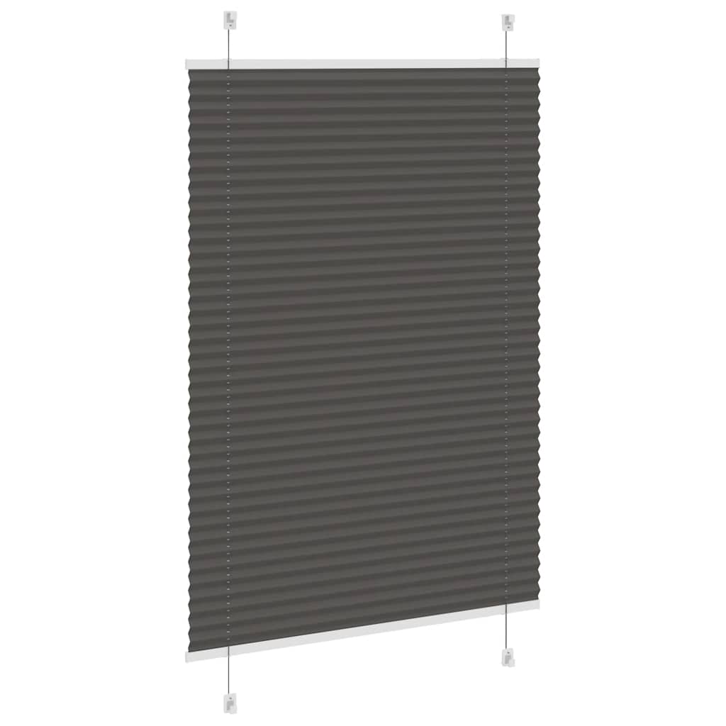 vidaXL Πλισέ περσίδα Μαύρο 90x100 cm Πλάτος υφάσματος 89,4 cm