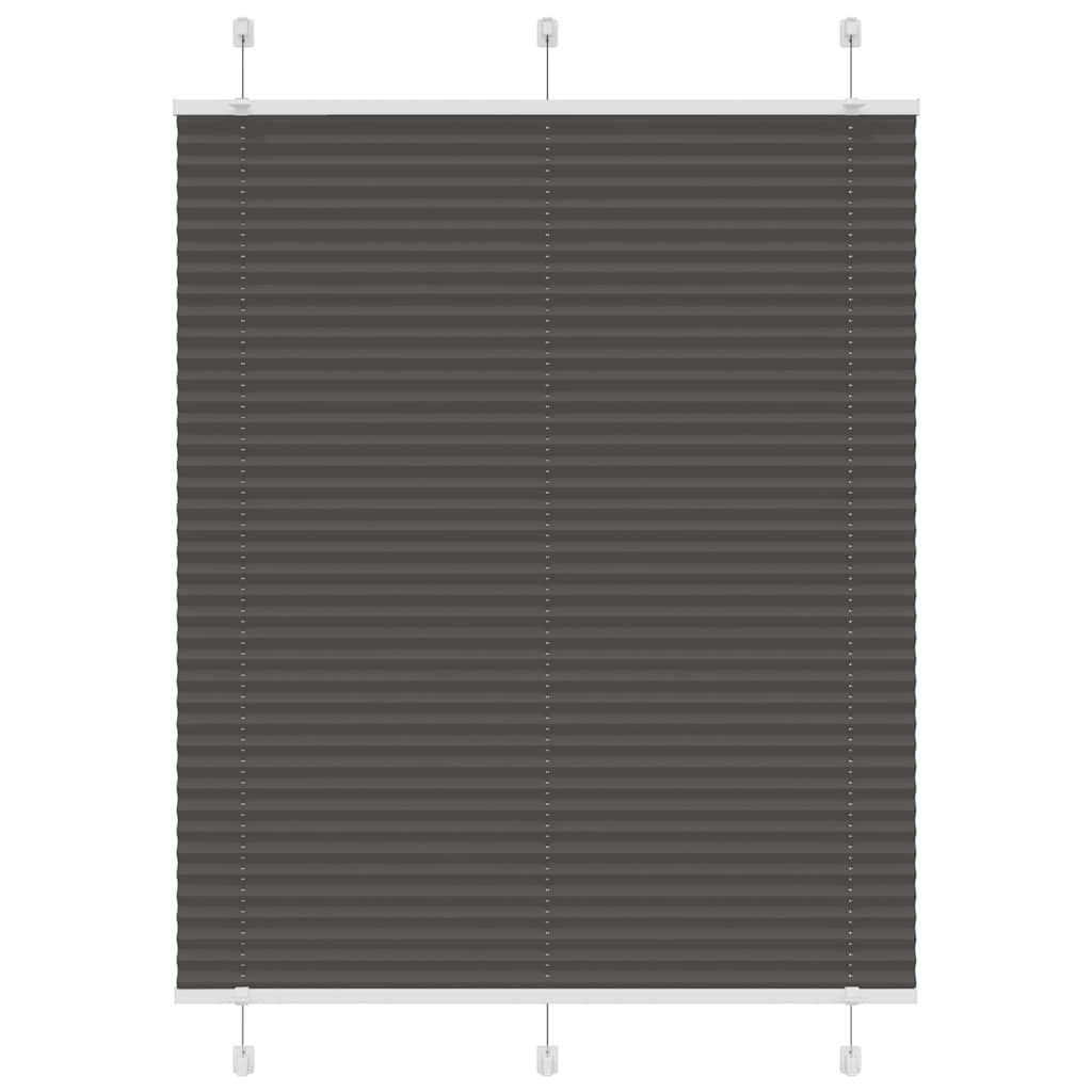 vidaXL Πλισέ περσίδα Μαύρο 105x100 cm Πλάτος υφάσματος 104,4 cm