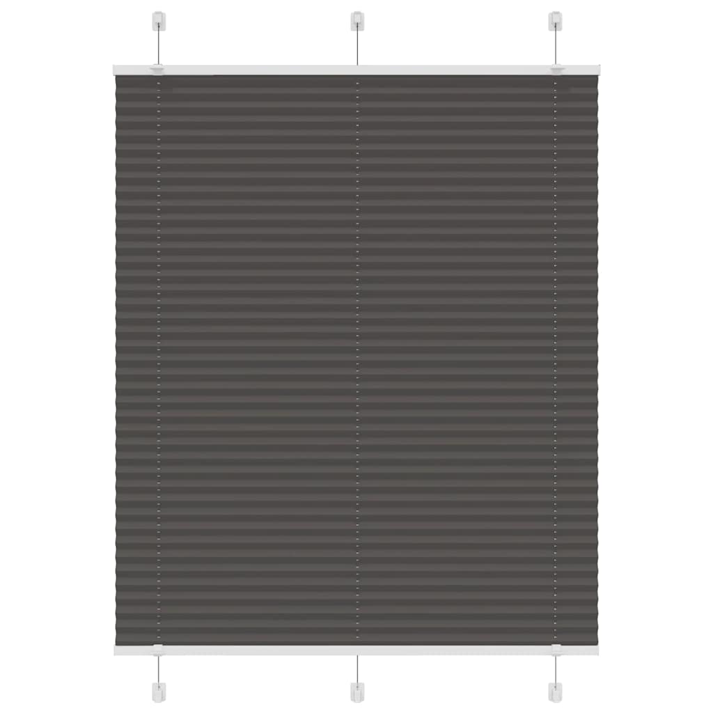 vidaXL Πλισέ περσίδα Μαύρο 110x100 cm Πλάτος υφάσματος 109,4 cm