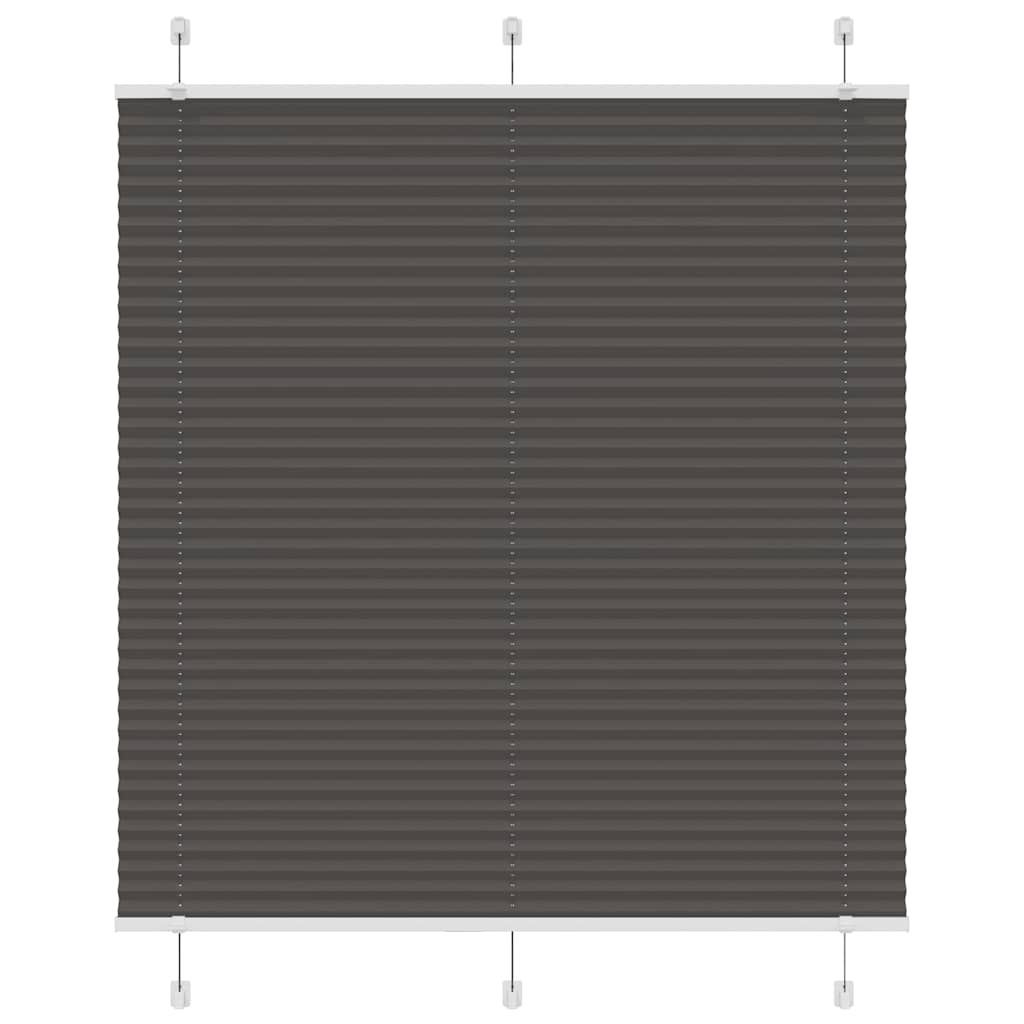 vidaXL Πλισέ περσίδα Μαύρο 115x100 cm Πλάτος υφάσματος 114,4 cm