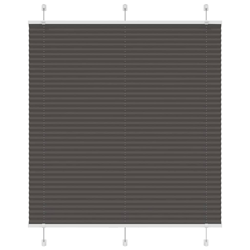 vidaXL Πλισέ περσίδα Μαύρο 120x100 cm Πλάτος υφάσματος 119,4 cm