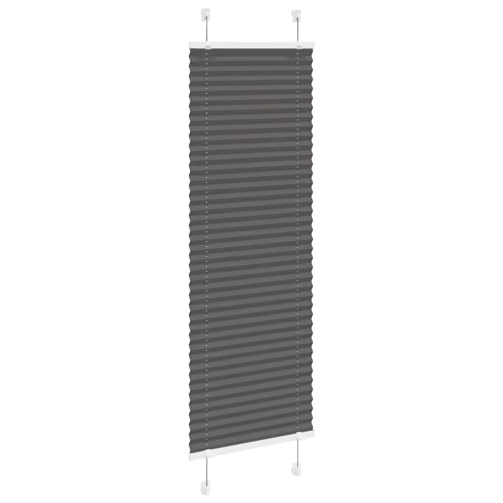 vidaXL Πλισέ περσίδα Μαύρο 40x150 cm Πλάτος υφάσματος 39,4 cm