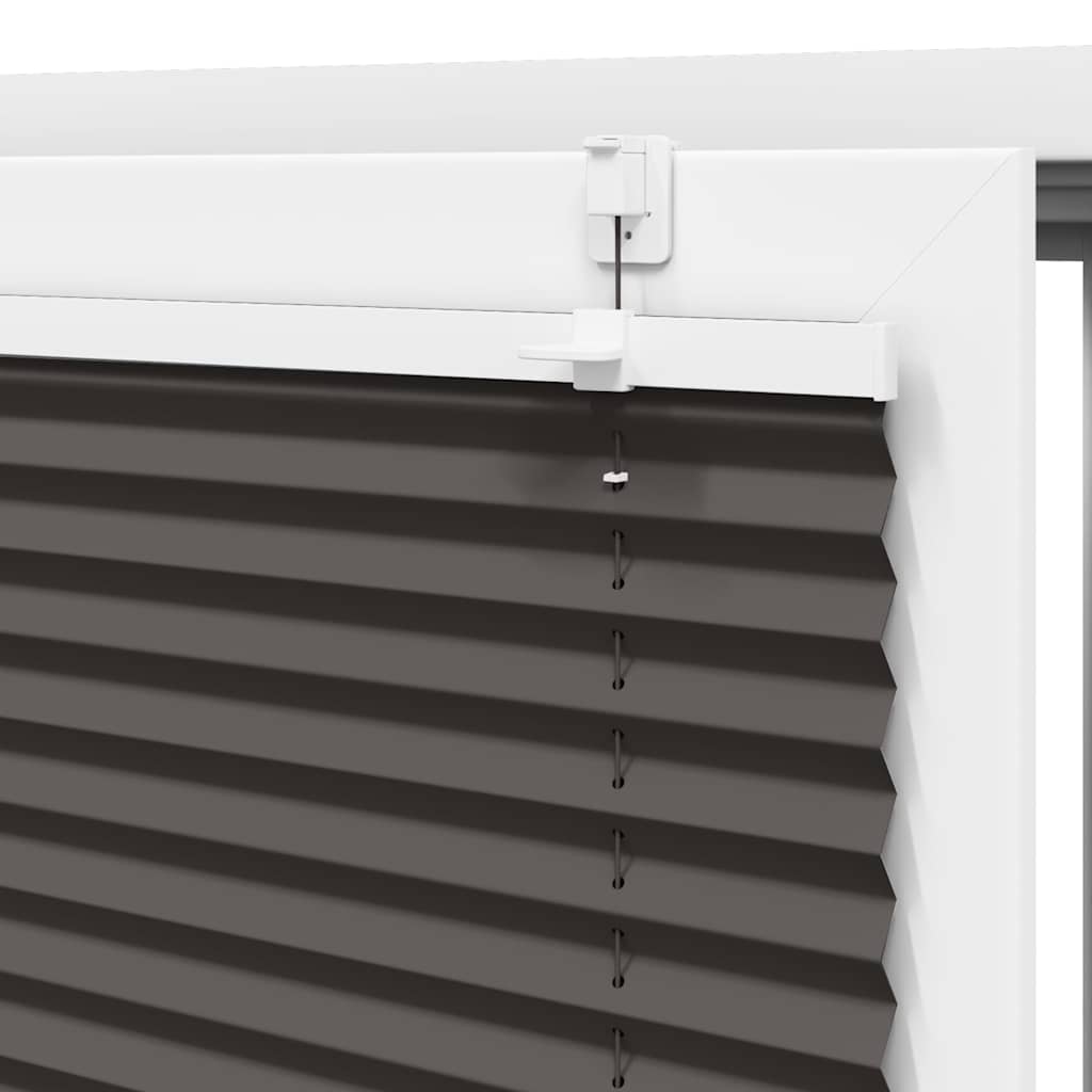 vidaXL Πλισέ περσίδα Μαύρο 45x150 cm Πλάτος υφάσματος 44,4 cm