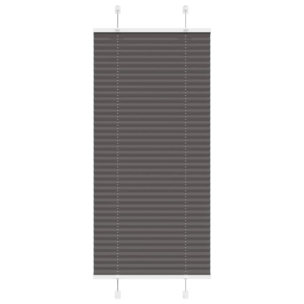 vidaXL Πλισέ περσίδα Μαύρο 65x150 cm Πλάτος υφάσματος 64,4 cm
