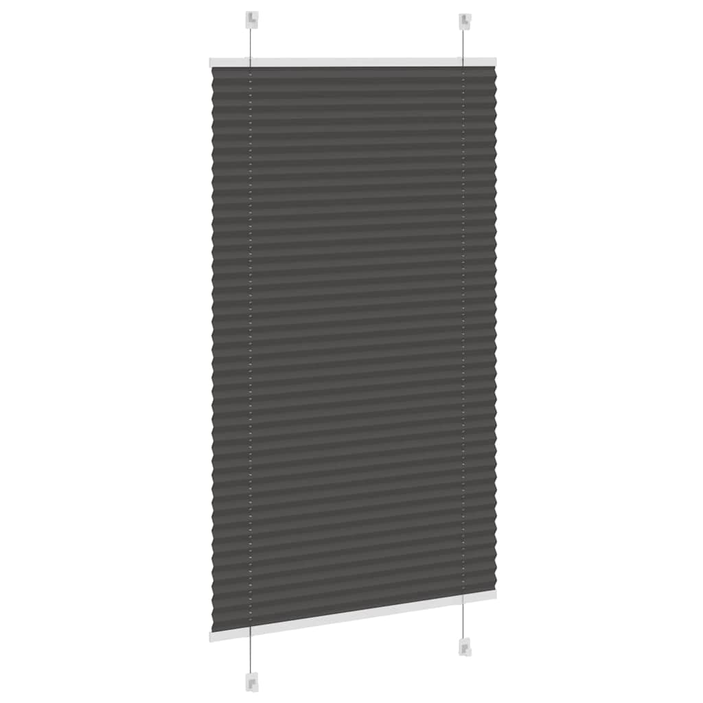 vidaXL Πλισέ περσίδα Μαύρο 70x150 cm Πλάτος υφάσματος 69,4 cm