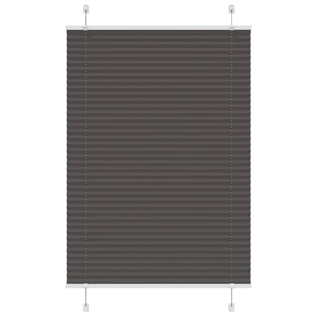 vidaXL Πλισέ περσίδα Μαύρο 95x150 cm Πλάτος υφάσματος 94,4 cm