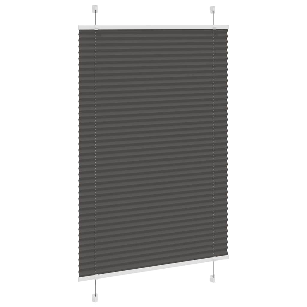 vidaXL Πλισέ περσίδα Μαύρο 95x150 cm Πλάτος υφάσματος 94,4 cm