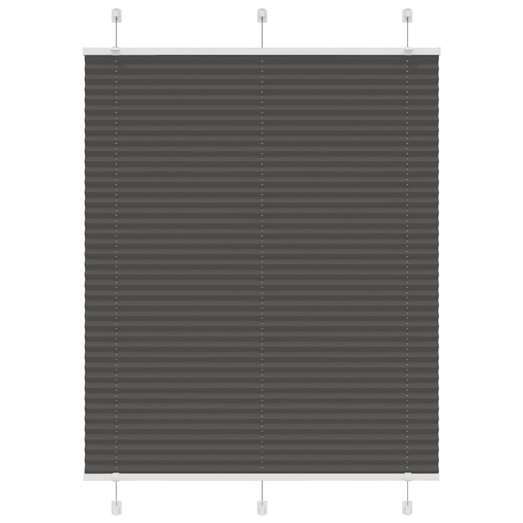 vidaXL Πλισέ περσίδα Μαύρο 110x150 cm Πλάτος υφάσματος 109,4 cm