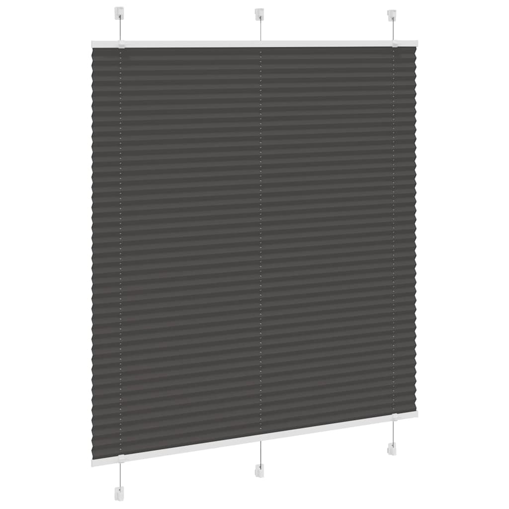 vidaXL Πλισέ περσίδα Μαύρο 120x150 cm Πλάτος υφάσματος 119,4 cm
