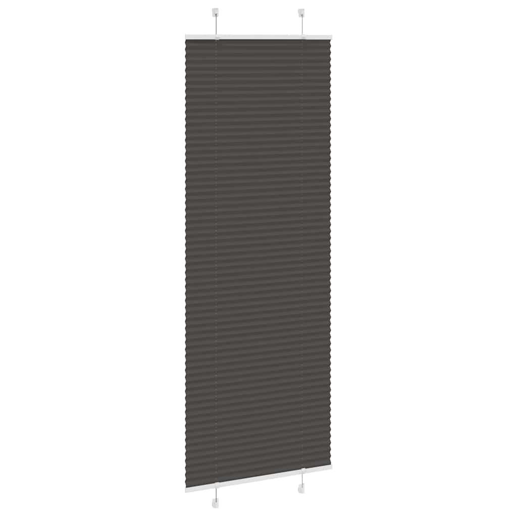 vidaXL Πλισέ Στόρι Μαύρο 75x200 εκ. Πλάτος Υφάσματος 74,4 εκ. Πολυεστέρας