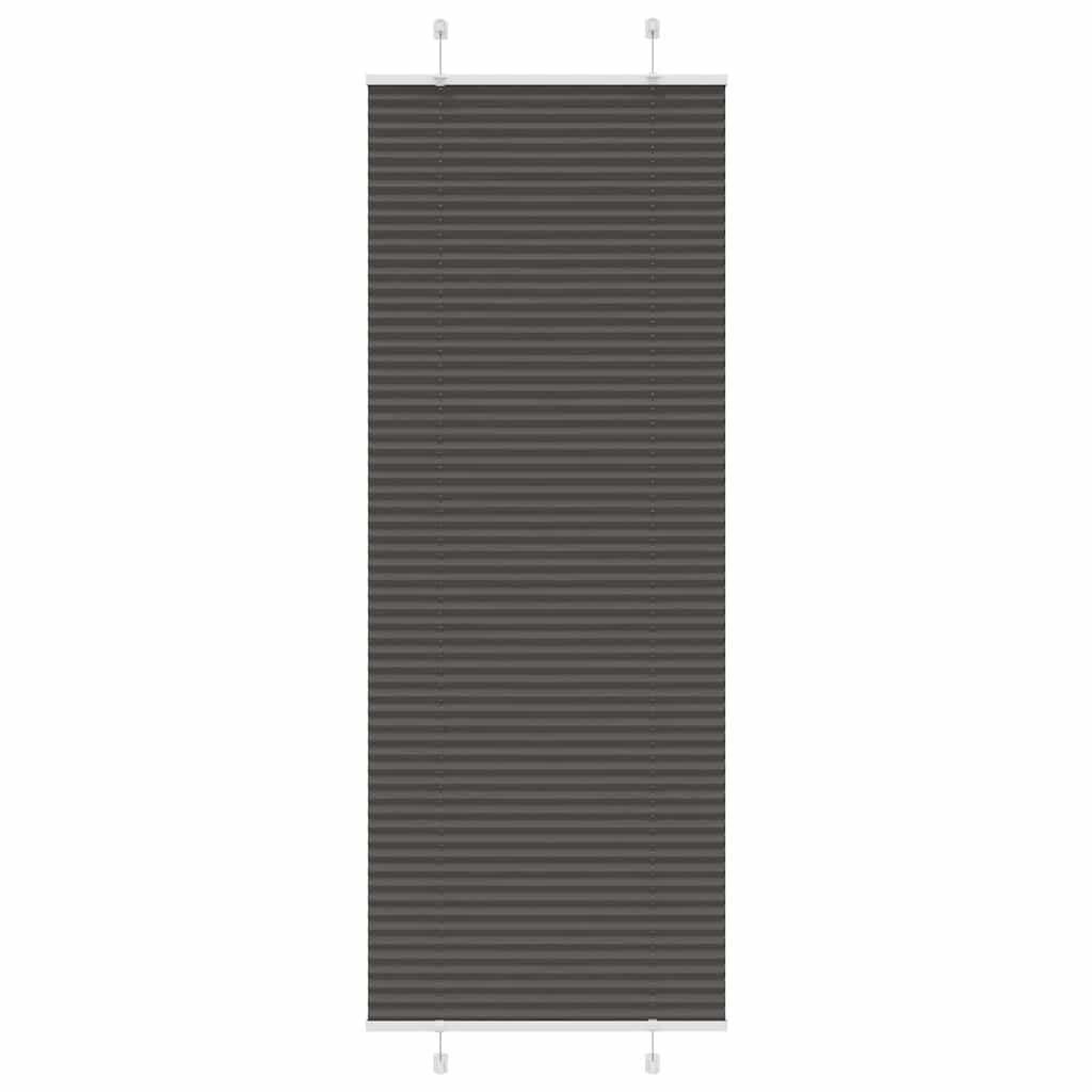 vidaXL Πλισέ περσίδα Μαύρο 80x200 cm Πλάτος υφάσματος 79,4 cm