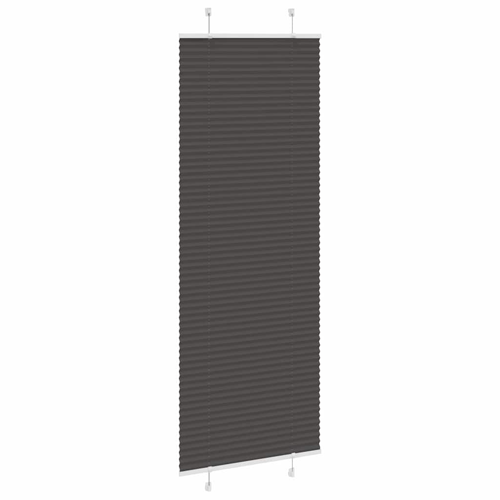 vidaXL Πλισέ περσίδα Μαύρο 80x200 cm Πλάτος υφάσματος 79,4 cm