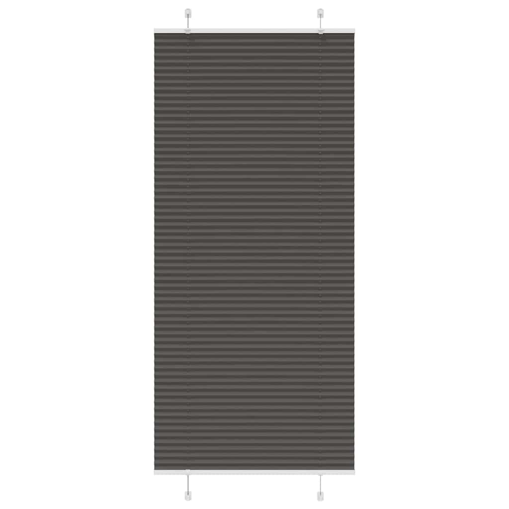 vidaXL Πλισέ περσίδα Μαύρο 85x200 cm Πλάτος υφάσματος 84,4 cm