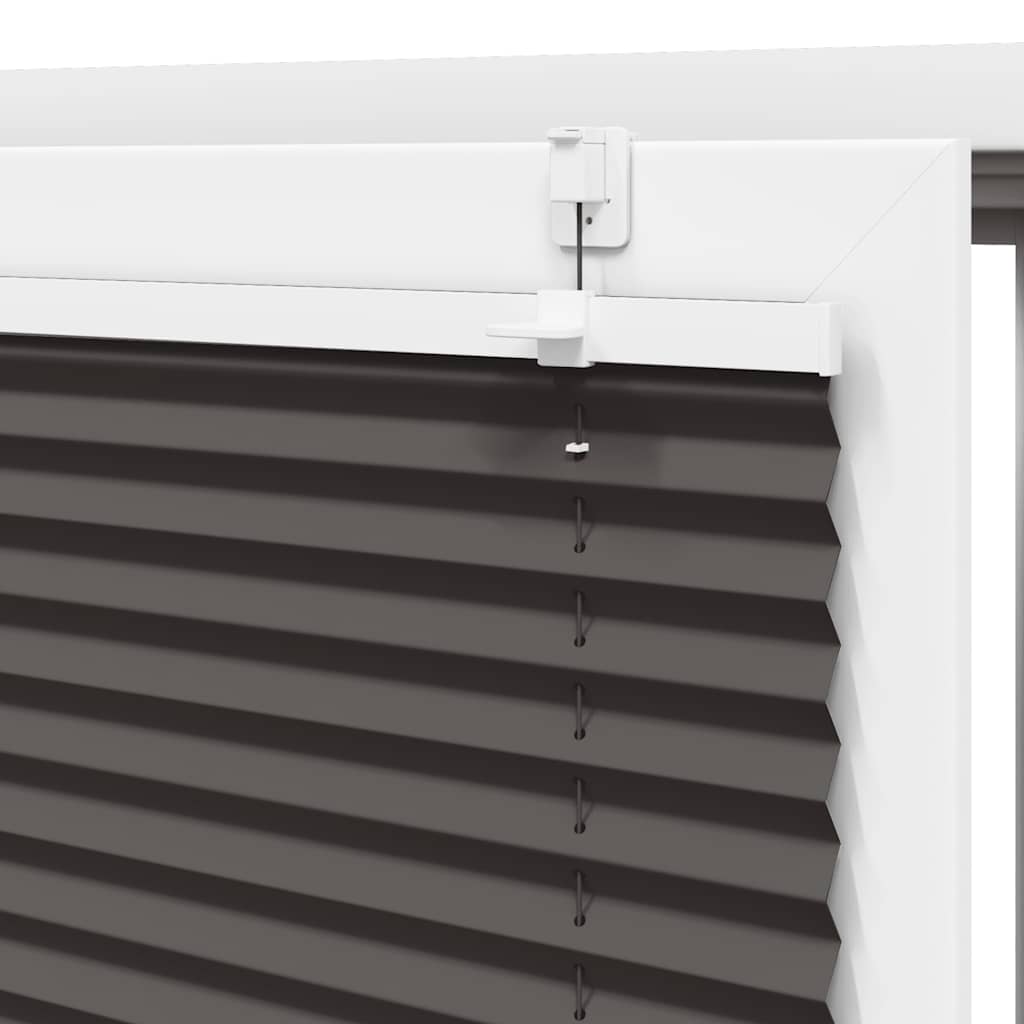 vidaXL Πλισέ περσίδα Μαύρο 115x200 cm Πλάτος υφάσματος 114,4 cm