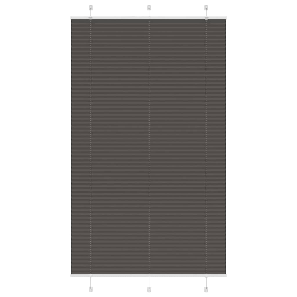 vidaXL Πλισέ περσίδα Μαύρο 120x200 cm Πλάτος υφάσματος 119,4 cm