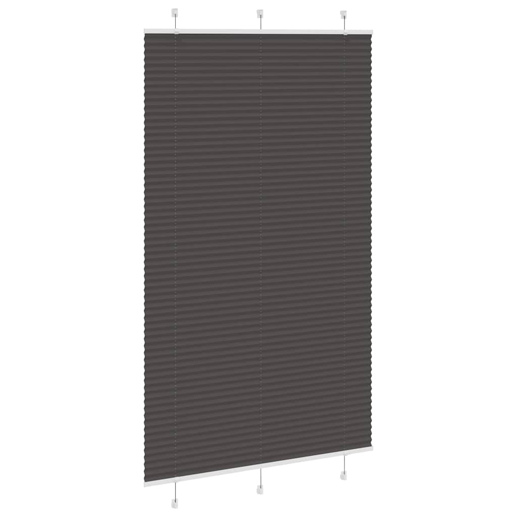 vidaXL Πλισέ περσίδα Μαύρο 120x200 cm Πλάτος υφάσματος 119,4 cm