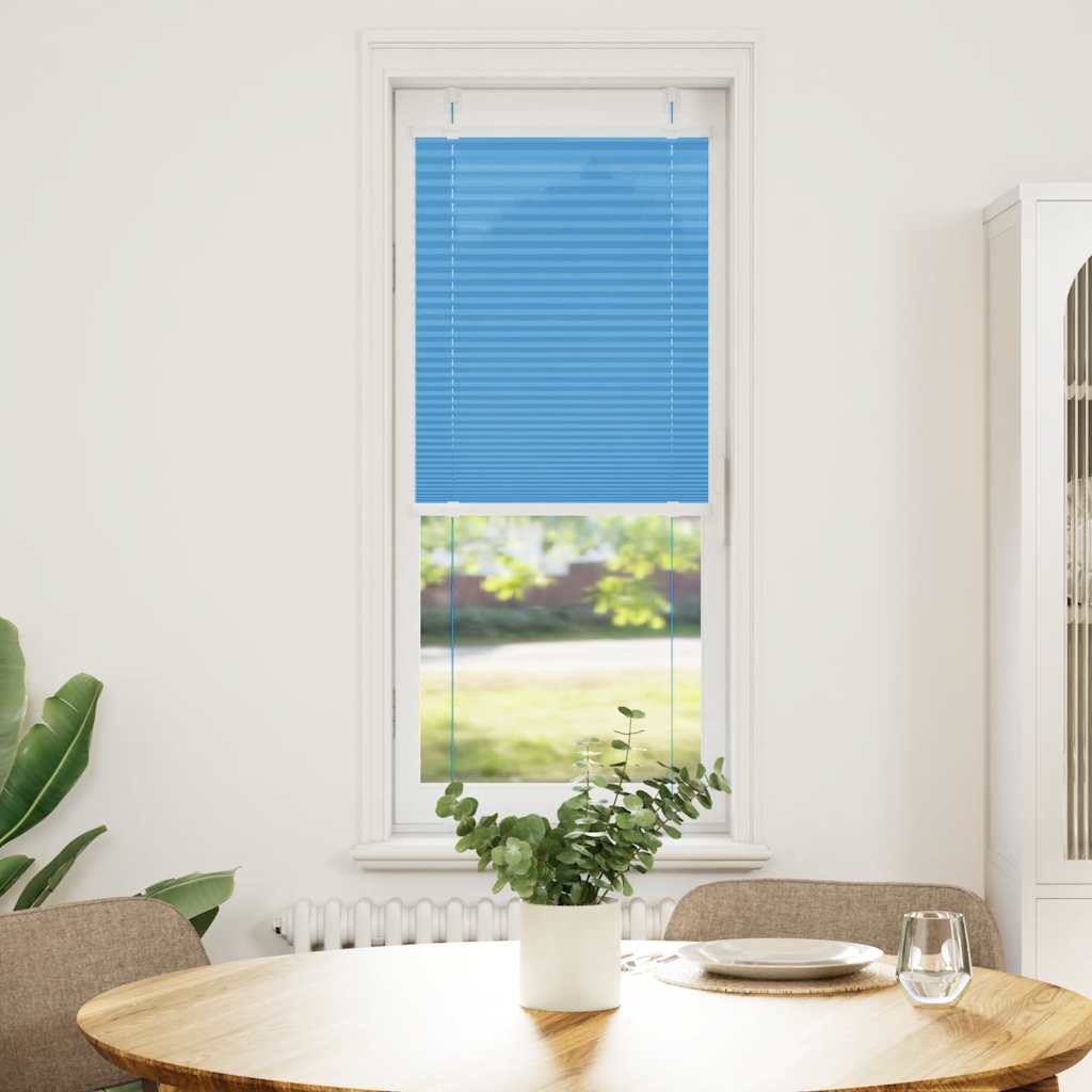 vidaXL Πλισέ Στόρι Μπλε 45x100 εκ. Πλάτος Υφάσματος 44,4 εκ. Πολυεστέρας