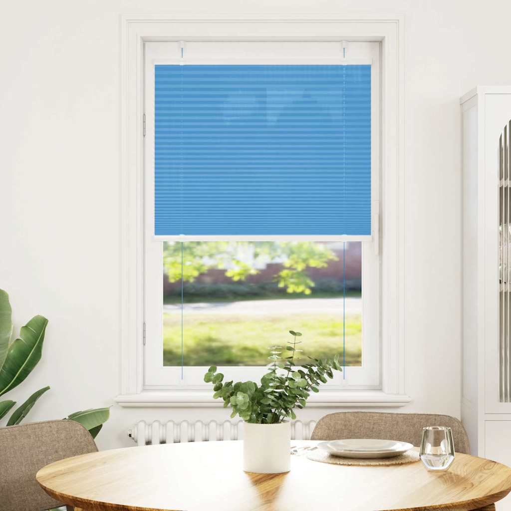 vidaXL Πλισέ Στόρι Μπλε 80x100 εκ. Πλάτος Υφάσματος 79,4 εκ. Πολυεστέρας